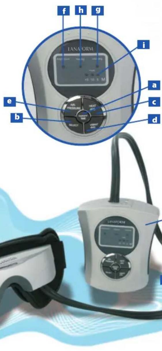 f h g TANAFORM a i e b d c Heat Pressure Select +5 10.5 M LANAFORM
