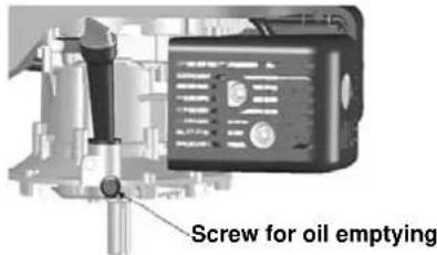 Screw for oil emptying