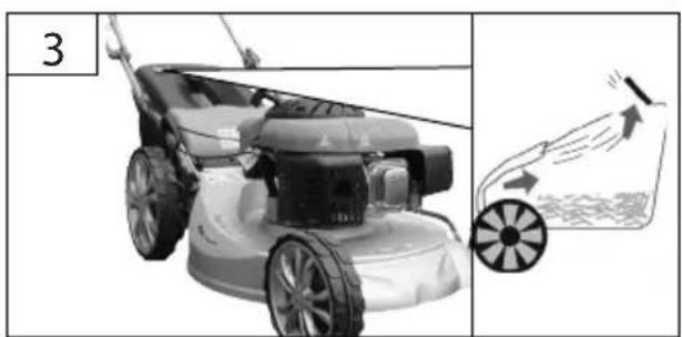 Illustration of a lawn mower and a water filter device (no text or symbols)