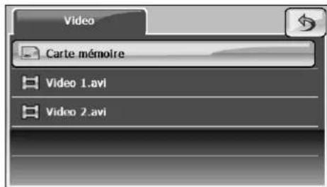 Video Carte mémoire Video 1.avi Video 2.avi