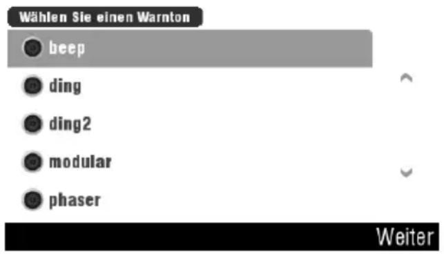 Wählen Sie einen Warnton beep ding ding2 modular phaser Weiter