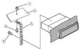 Technical diagram showing labeled components of a mechanical assembly with numbered parts