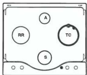 PLACA ELÉCTRICA * QUEMADORES A GAS Parrillas de apoyo para RECIPIENTES DE COCCIÓN Mandos de los QUEMADORES A GAS y de la PLACA ELÉCTRICA * Piloto de funcionamiento de las PLACAS ELÉCTRICAS * Mandos de los QUEMADORES A GAS y de la PLACA ELÉCTRICA * Botón de encendido de los QUEMADORES A GAS *