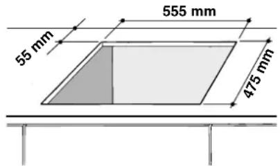 55 mm 555 mm 475 mm