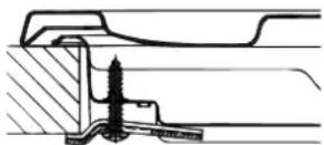Pure technical line drawing of a cabinet or enclosure structure without any text, numbers, or symbols