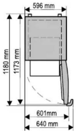 596 mm 1180 mm 1173 mm 601mm 640 mm