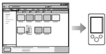SONY NWZ-A846 Walkman - B Video's/foto's/podcasts overzetten via verslepen en neerzetten in Windows Verkenner (p. 36) - 1