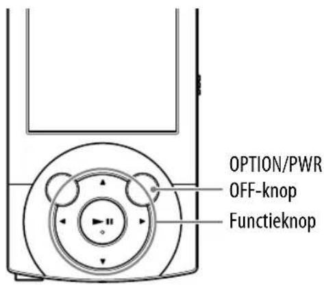 OPTION/PWR OFF-knop Functieknop