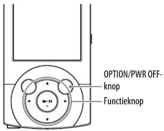 OPTION/PWR OFF- knop Functieknop