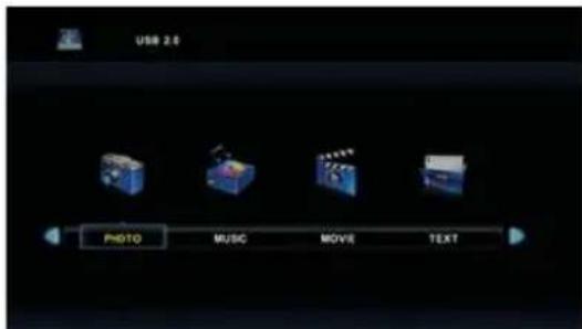 USB 2.0 PHOTO MUSC MOVIE TEXT