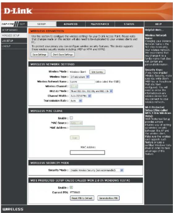 D-LINK DAP-1350 - Configuration manuelle du réseau sans fil - 1