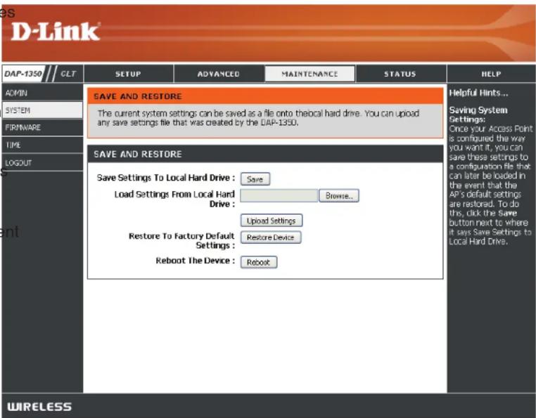 D-LINK DAP-1350 - Paramètres du réseau local - 5