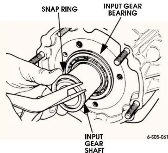 SNAP RING INPUT GEAR BEARING INPUT GEAR SHAFT 6-S05-061