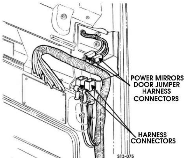 POWER MIRRORS DOOR JUMPER HARNESS CONNECTORS HARNESS CONNECTORS S13-075