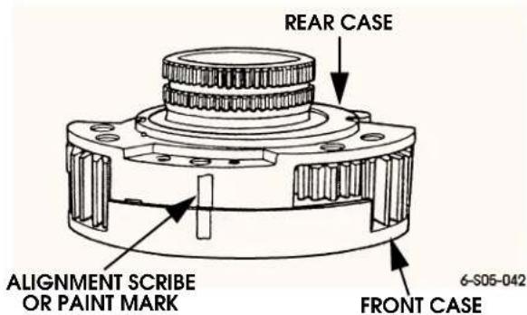 REAR CASE ALIGNMENT SCRIBE OR PAINT MARK 6-S05-042 FRONT CASE