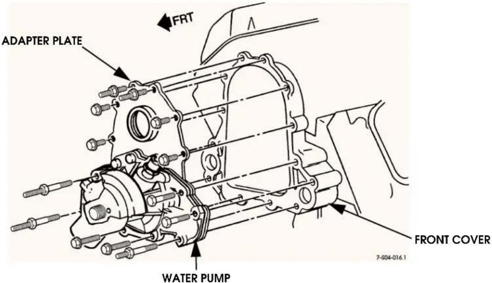 FRT ADAPTER PLATE FRONT COVER 7-504-016.1 WATER PUMP