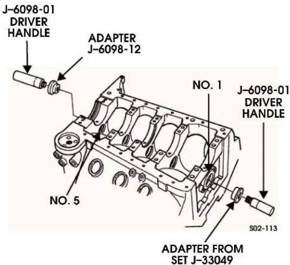 J-6098-01 DRIVER HANDLE ADAPTER J-6098-12 NO. 1 J-6098-01 DRIVER HANDLE S02-113 NO. 5 ADAPTER FROM SET J-33049