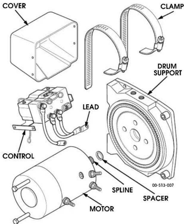 COVER CLAMP DRUM SUPPORT LEAD CONTROL SPLINE 00-S13-007 SPACER MOTOR