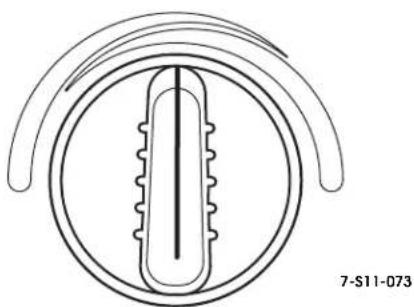 Pure technical diagram of a mechanical component with no text or symbols