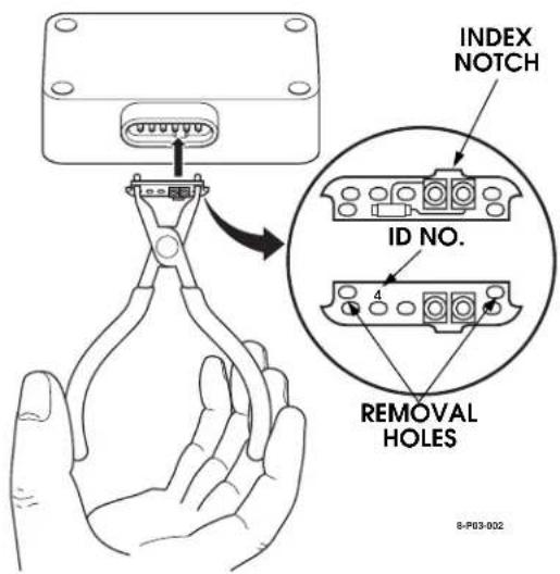 INDEX NOTCH ID NO. 4 REMOVAL HOLES 8-P03-002