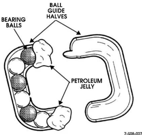 BEARING BALLS BALL GUIDE HALVES PETROLEUM JELLY 7-S08-027