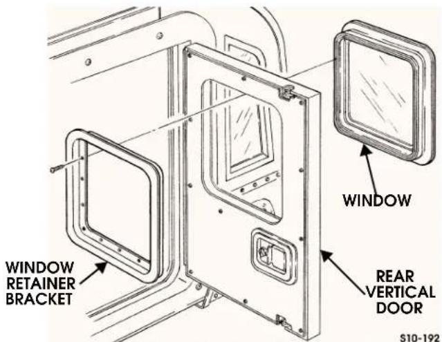 WINDOW RETAINER BRACKET REAR VERTICAL DOOR S10-192