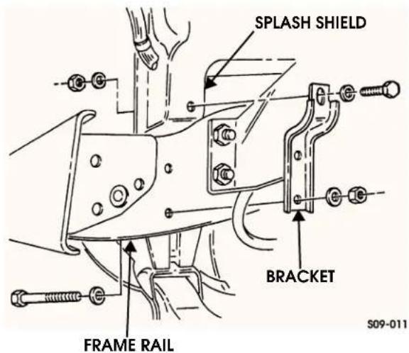 SPLASH SHIELD BRACKET FRAME RAIL S09-011