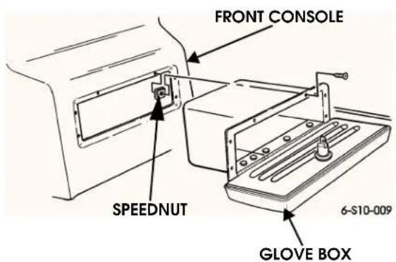 FRONT CONSOLE SPEEDNUT 6-S10-009 GLOVE BOX