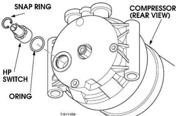 SNAP RING HP SWITCH ORING COMPRESSOR (REAR VIEW) 7-S11-054