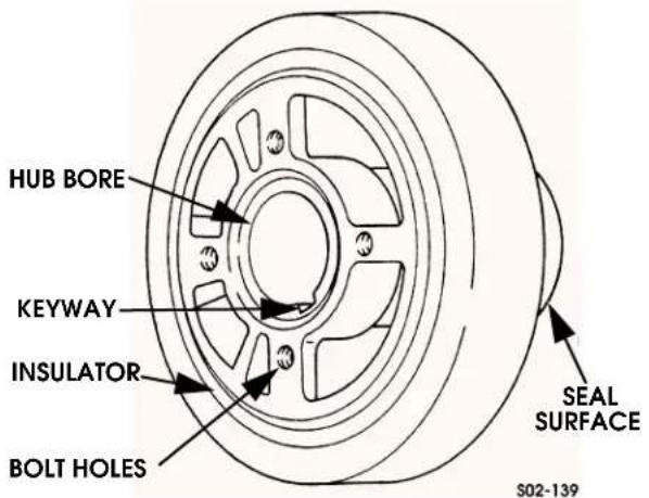 HUB BORE KEYWAY INSULATOR BOLT HOLES SEAL SURFACE S02-139