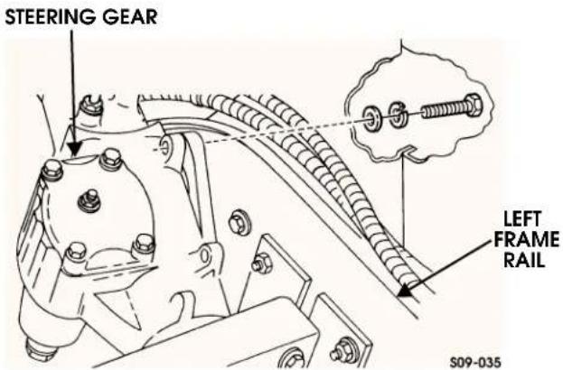 STEERING GEAR LEFT FRAME RAIL S09-035