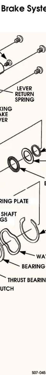 Brake Syste LEVER RETURN SPRING KING LAKE OVER B RING PLATE SHAFT GS WAY BEARING THRUST BEARING UTCH S07-045