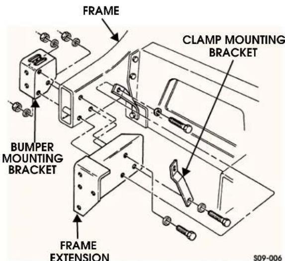 FRAME CLAMP MOUNTING BRACKET BUMPER MOUNTING BRACKET FRAME EXTENSION S09-006