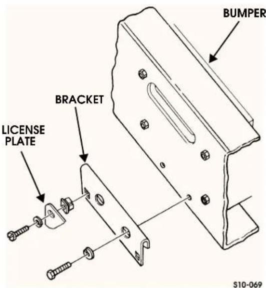 BUMPER BRACKET LICENSE PLATE S10-069