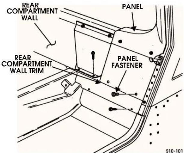 REAR COMPARTMENT WALL REAR COMPARTMENT WALL TRIM PANEL PANEL FASTENER S10-101