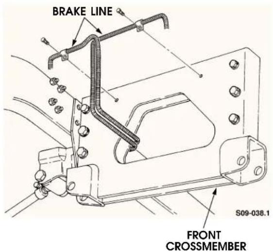 BRAKE LINE S09-038.1 FRONT CROSSMEMBER