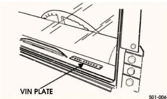 VIN PLATE S01-006