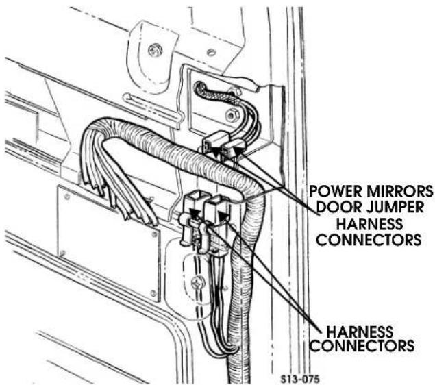 POWER MIRRORS DOOR JUMPER HARNESS CONNECTORS HARNESS CONNECTORS S13-075