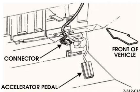 CONNECTOR ACCELERATOR PEDAL FRONT OF VEHICLE 7-S12-013