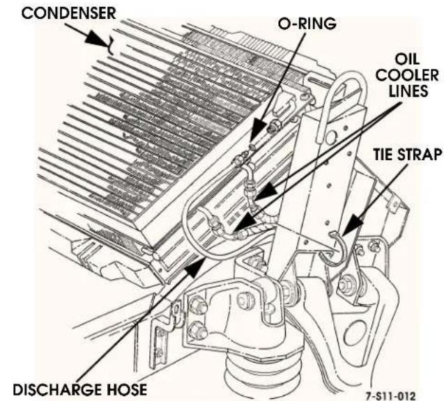 CONDENSER O-RING OIL COOLER LINES TIE STRAP DISCHARGE HOSE 7-S11-012