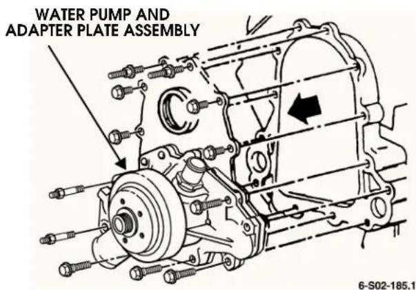 WATER PUMP AND ADAPTER PLATE ASSEMBLY 6-S02-185.1