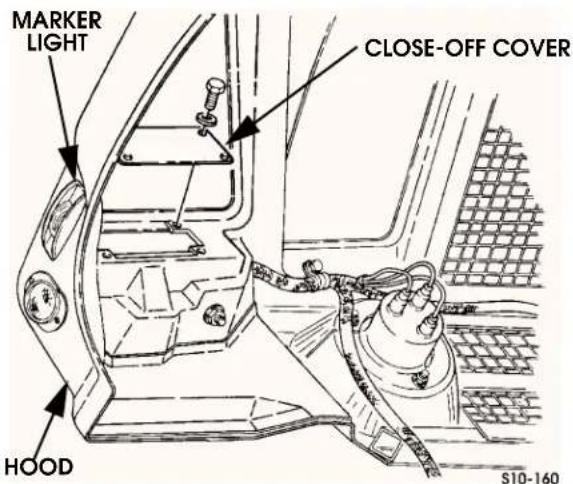MARKER LIGHT CLOSE-OFF COVER HOOD S10-160