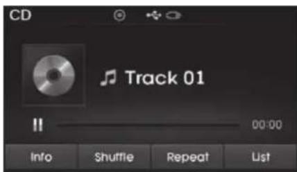 HYUNDAI Elantra (2014) - Audio CD Mode Menu (Menu Mode CD Audio) - 1