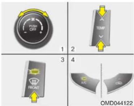 PUSH OFF 1 2 TEMP 3 4 FRONT OMD044122