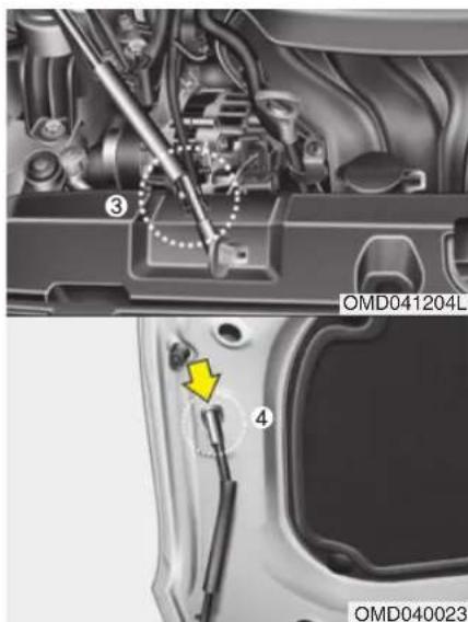HYUNDAI Elantra (2014) - Ouverture du capot - 3