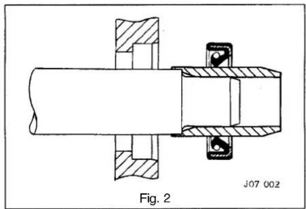 Technical drawing of a mechanical assembly with cross-sectional hatching (no text or symbols)