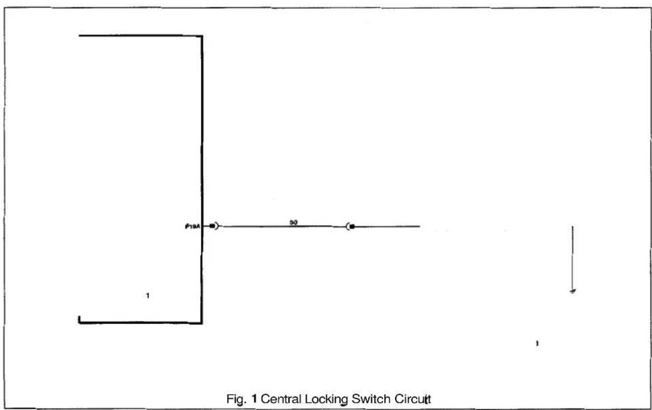 Fig. 1 Central Locking Switch Circuit P10A 50 1