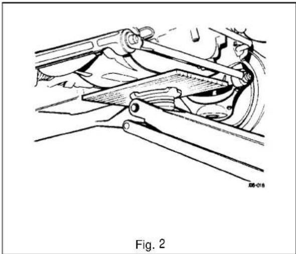 Mechanical assembly diagram showing a lever mechanism with no visible text or symbols