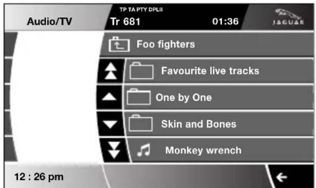 Audio/TV TP TA PTY DPLII Tr 681 01:36 JAGUAR Foo fighters Favourite live tracks One by One Skin and Bones Monkey wrench 12 : 26 pm