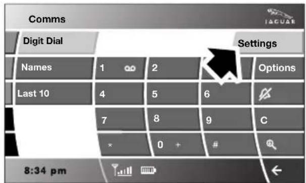 Comms Digit Dial Settings Names 1 2 Options Last 10 4 5 6 C 7 8 9 × 0 + # 8:34 pm ←
